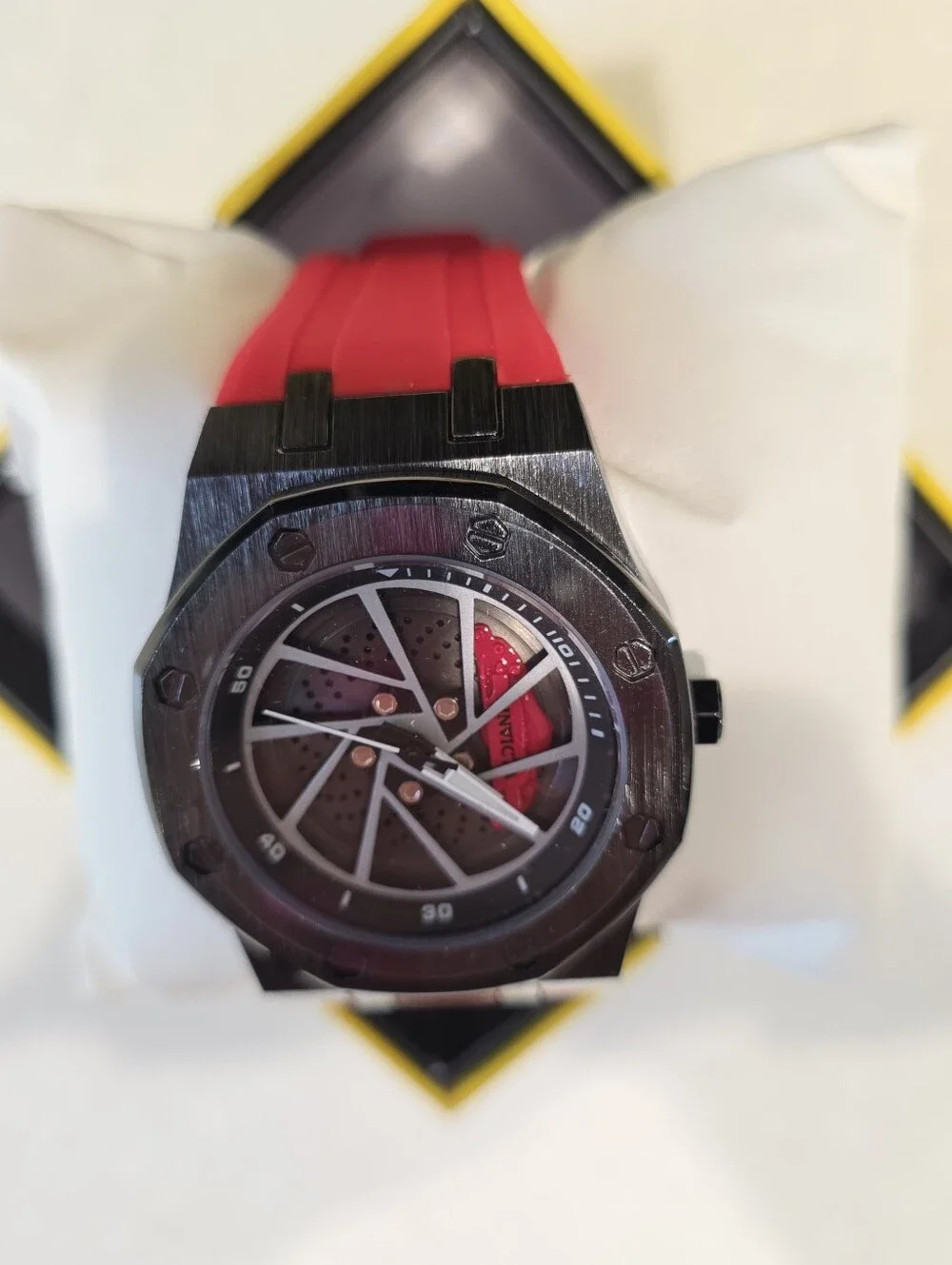 332.  Open Box Invicta Speedway Rim Men's Watch - 42mm, Red (AIC-69491)